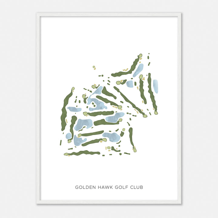 Print of Golden Hawk Golf Club Modern Map