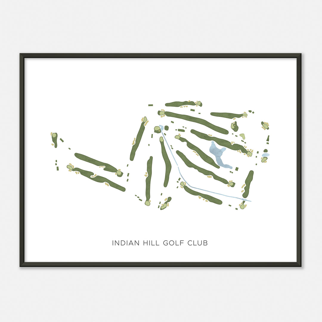 Print of Indian Hill Golf Club Modern Map