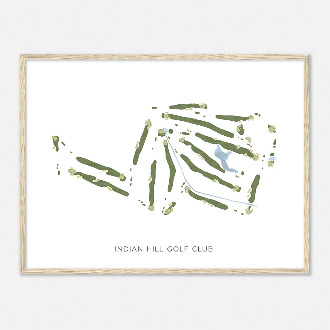 Print of Indian Hill Golf Club Modern Map