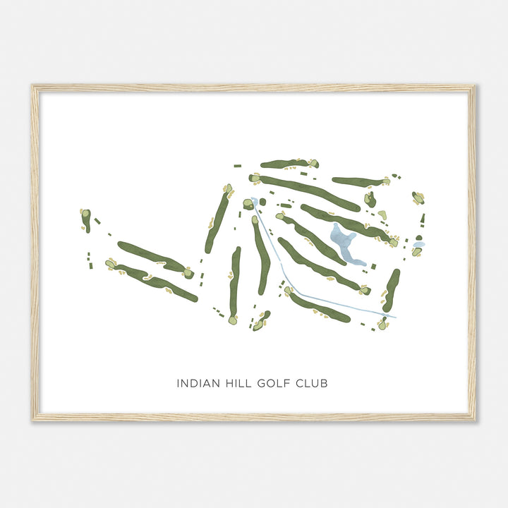 Print of Indian Hill Golf Club Modern Map