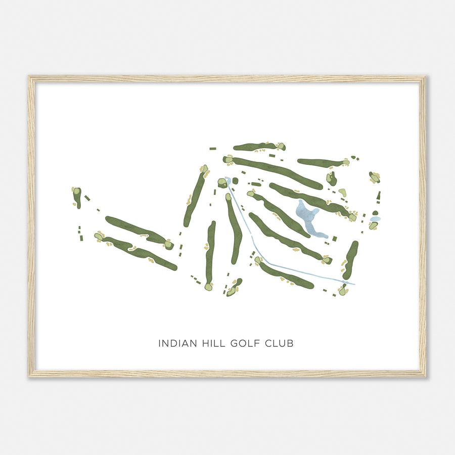 Print of Indian Hill Golf Club Modern Map