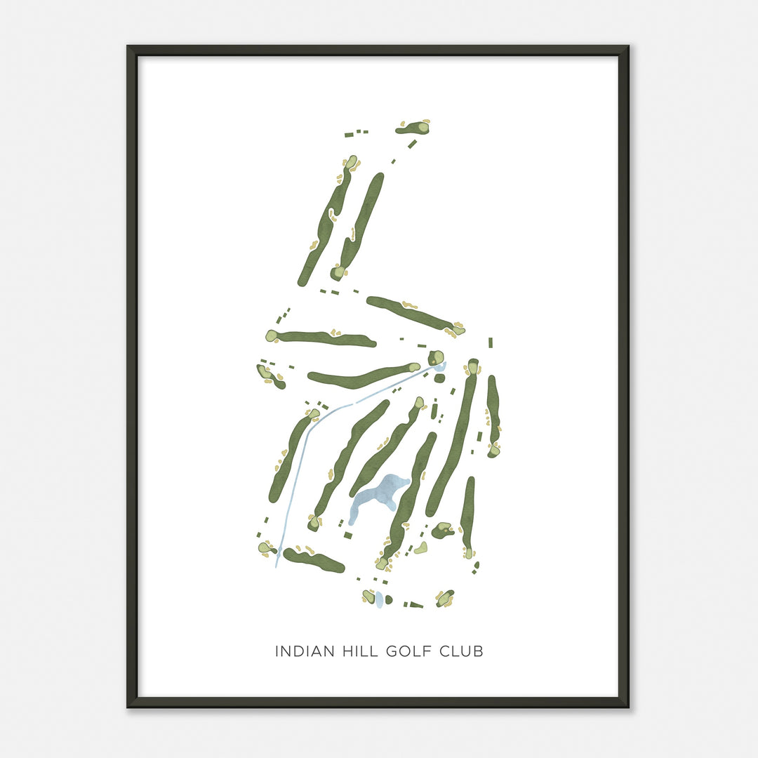 Print of Indian Hill Golf Club Modern Map