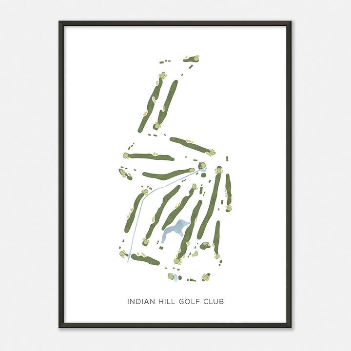 Print of Indian Hill Golf Club Modern Map