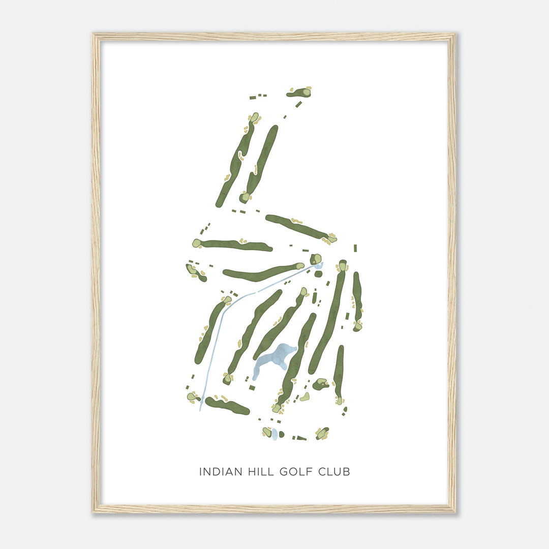 Print of Indian Hill Golf Club Modern Map