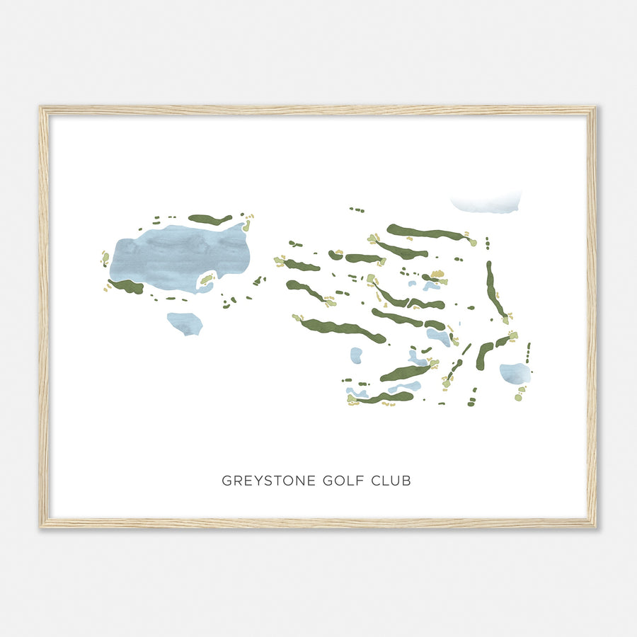 Print of Greystone Golf Club Modern Map