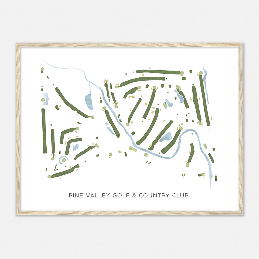 Print of Pine Valley Golf & Country Club Modern Map