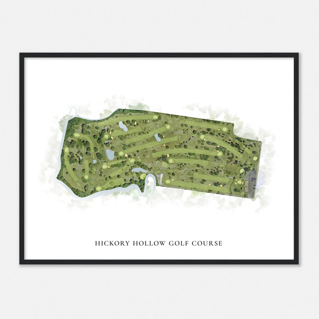 Print of Hickory Hollow Golf Course Classic Map