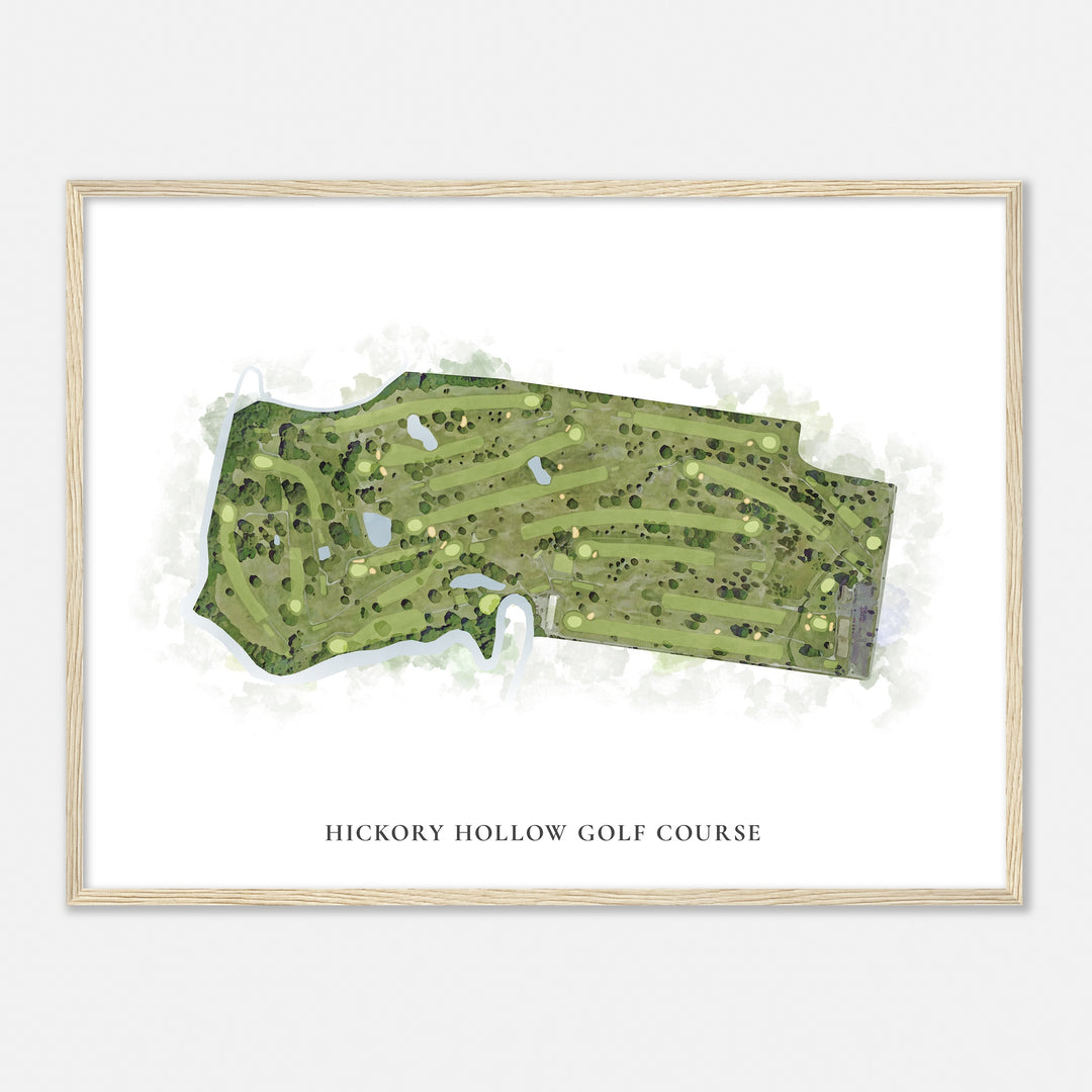 Print of Hickory Hollow Golf Course Classic Map