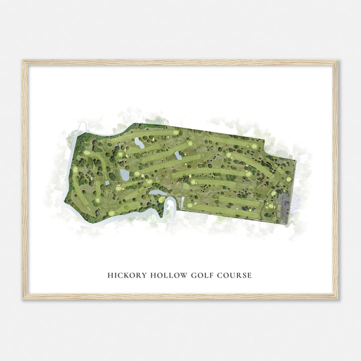 Print of Hickory Hollow Golf Course Classic Map