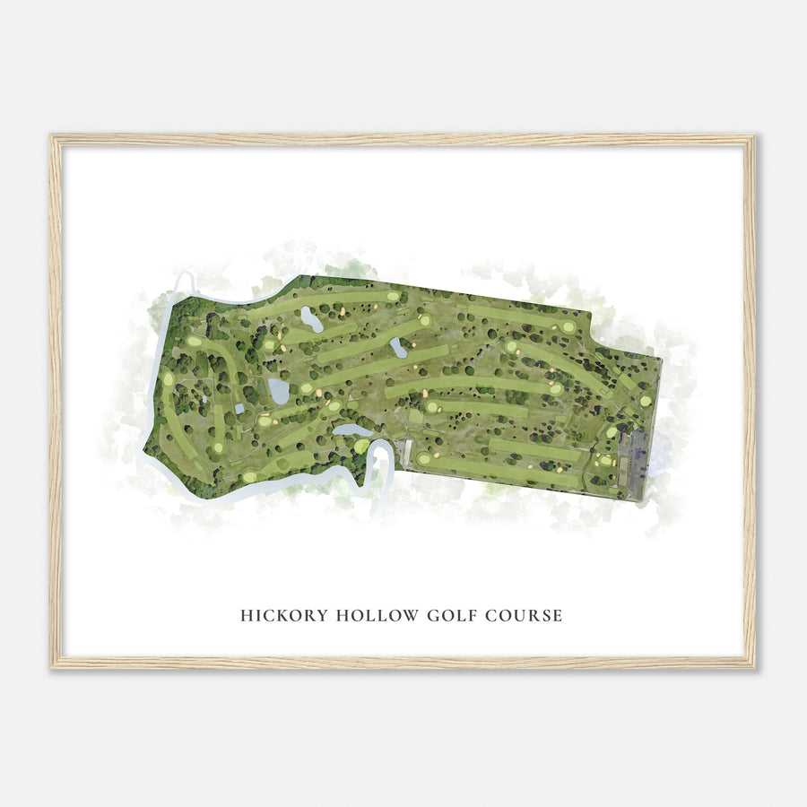 Print of Hickory Hollow Golf Course Classic Map
