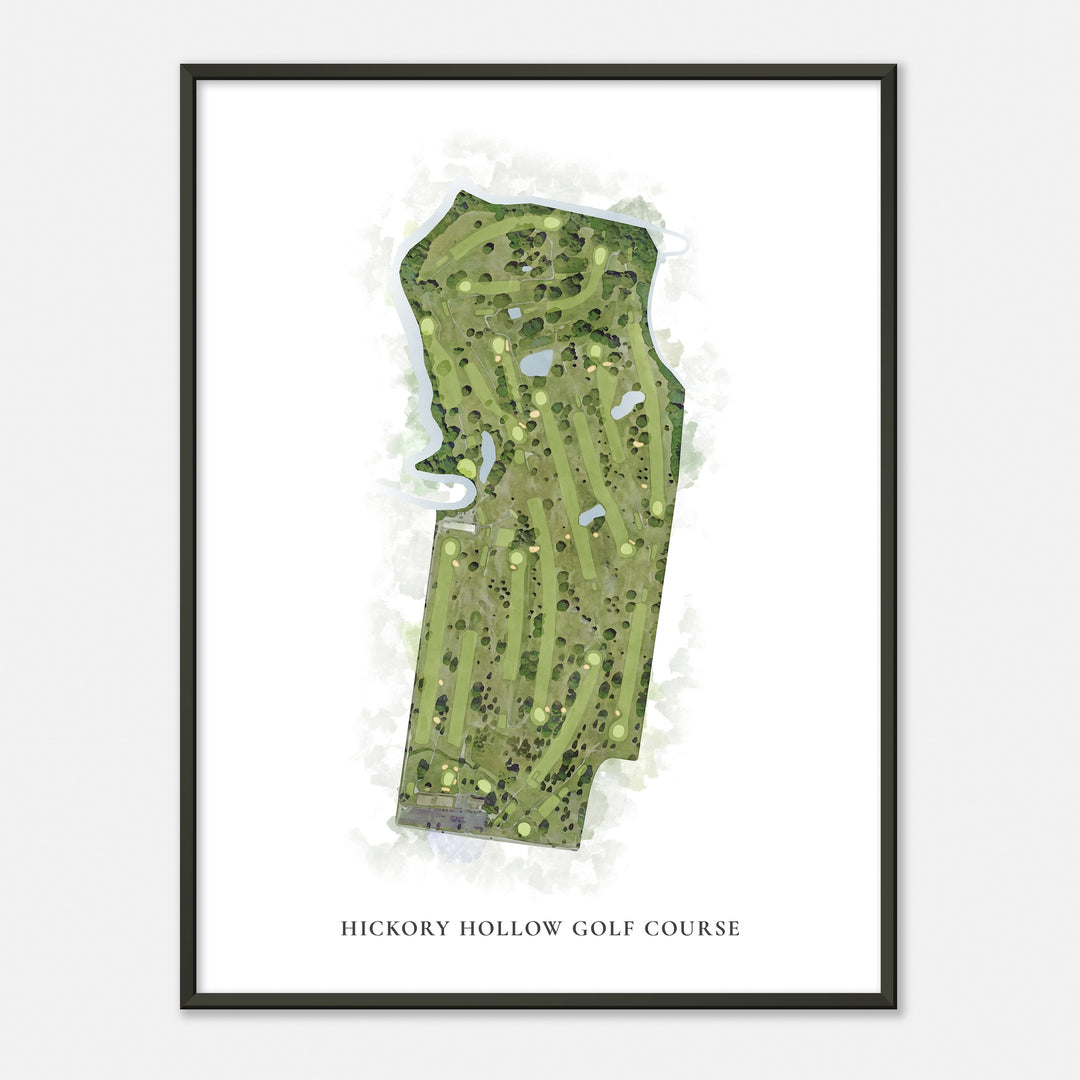 Print of Hickory Hollow Golf Course Classic Map