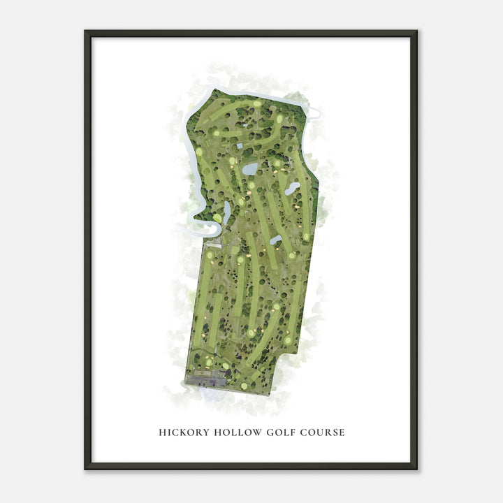 Print of Hickory Hollow Golf Course Classic Map