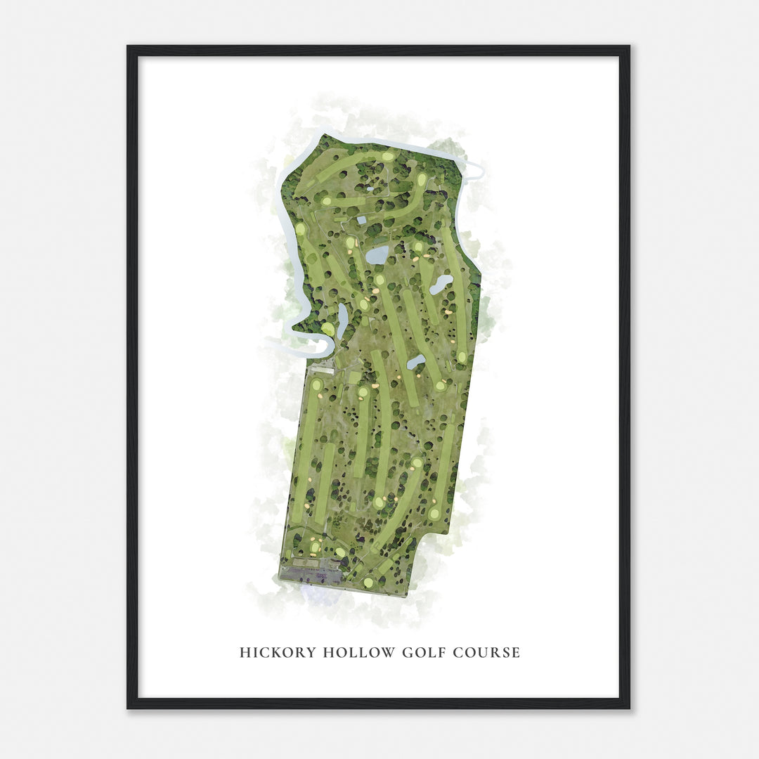 Print of Hickory Hollow Golf Course Classic Map