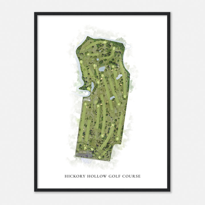 Print of Hickory Hollow Golf Course Classic Map
