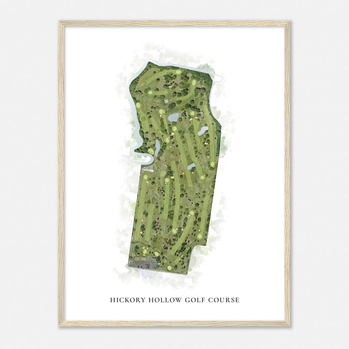 Print of Hickory Hollow Golf Course Classic Map