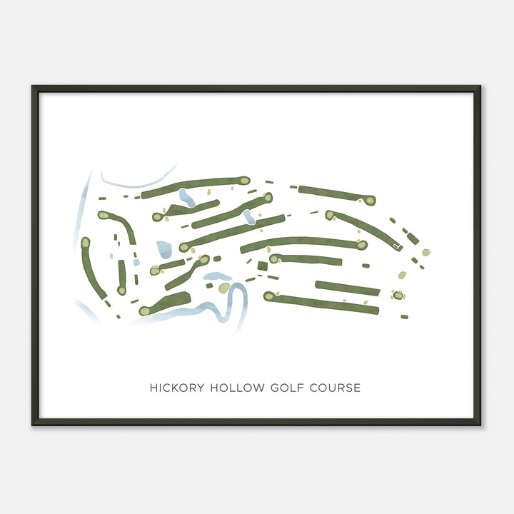 Print of Hickory Hollow Golf Course Modern Map