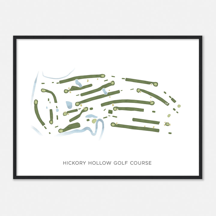 Print of Hickory Hollow Golf Course Modern Map