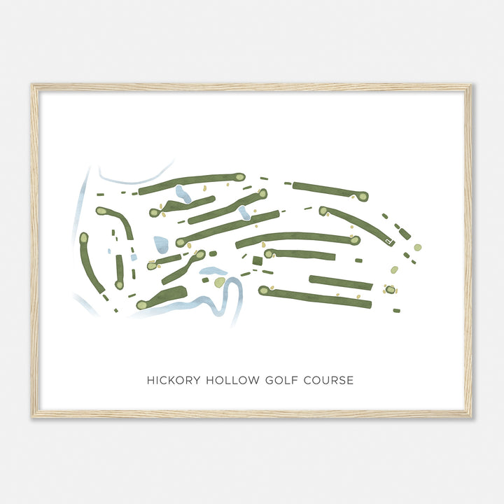 Print of Hickory Hollow Golf Course Modern Map