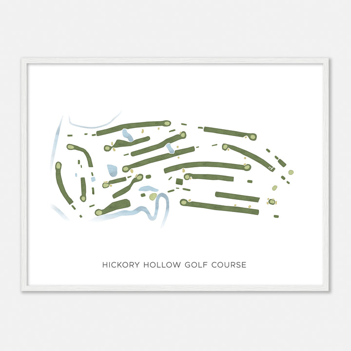Print of Hickory Hollow Golf Course Modern Map