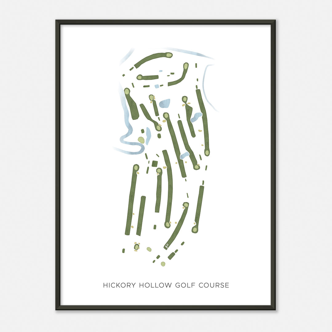 Print of Hickory Hollow Golf Course Modern Map