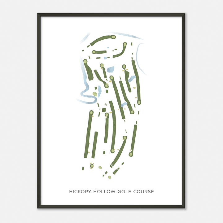 Print of Hickory Hollow Golf Course Modern Map