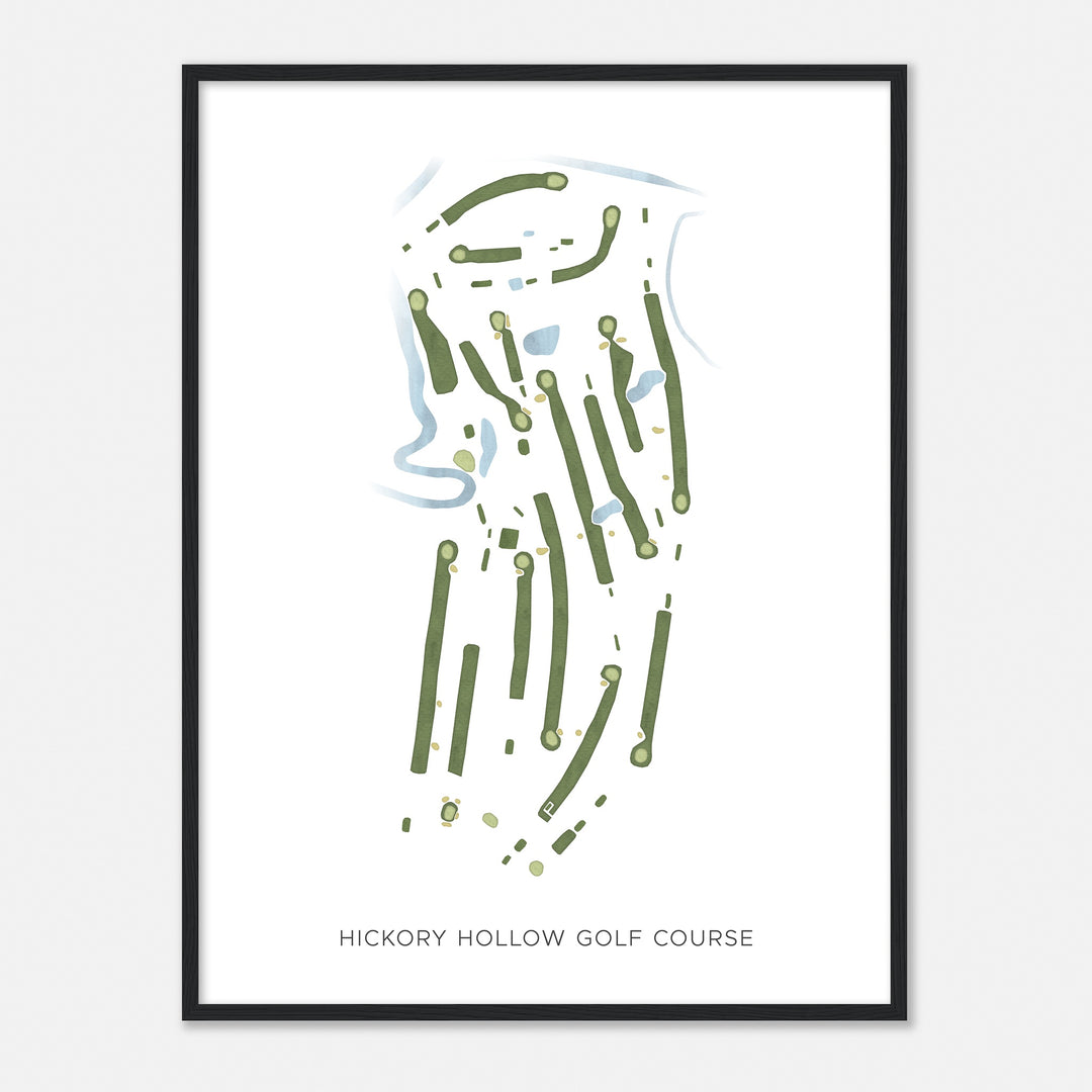 Print of Hickory Hollow Golf Course Modern Map