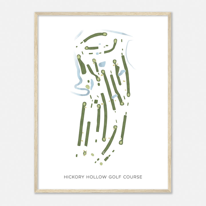 Print of Hickory Hollow Golf Course Modern Map