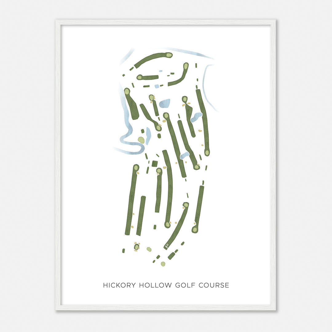 Print of Hickory Hollow Golf Course Modern Map