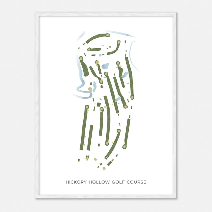 Print of Hickory Hollow Golf Course Modern Map