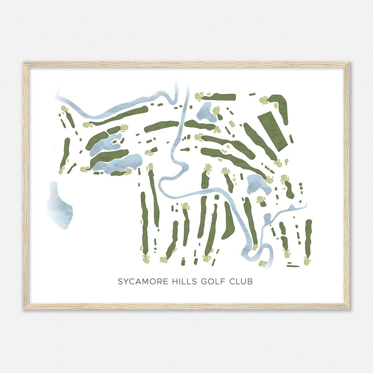 Print of Sycamore Hills Golf Club Modern Map