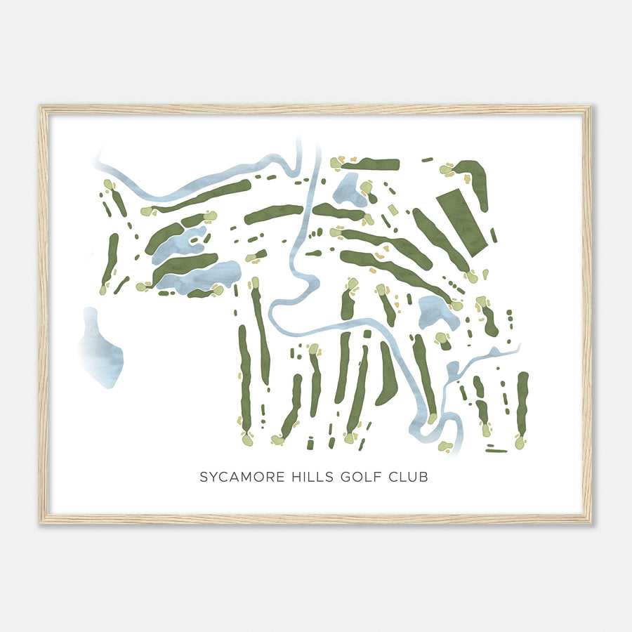 Print of Sycamore Hills Golf Club Modern Map