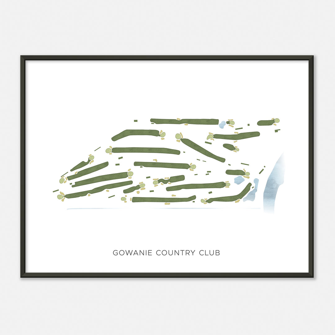 Print of Gowanie Country Club Modern Map