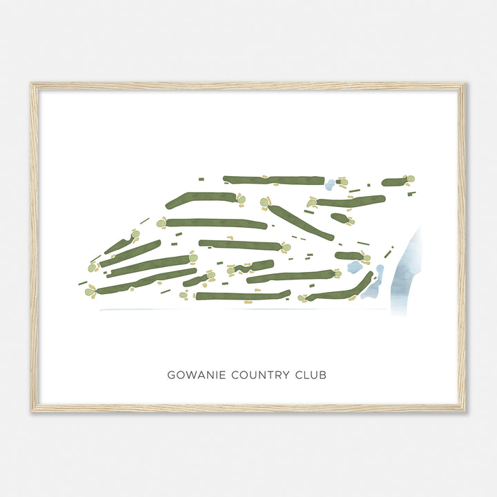 Print of Gowanie Country Club Modern Map