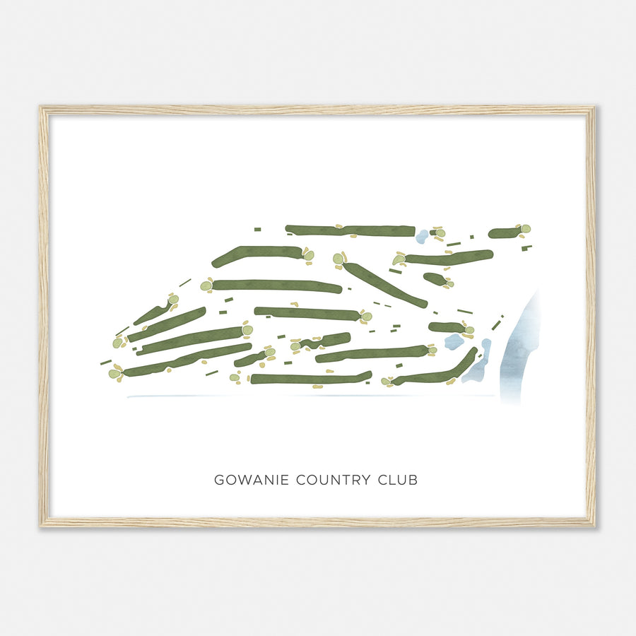 Print of Gowanie Country Club Modern Map