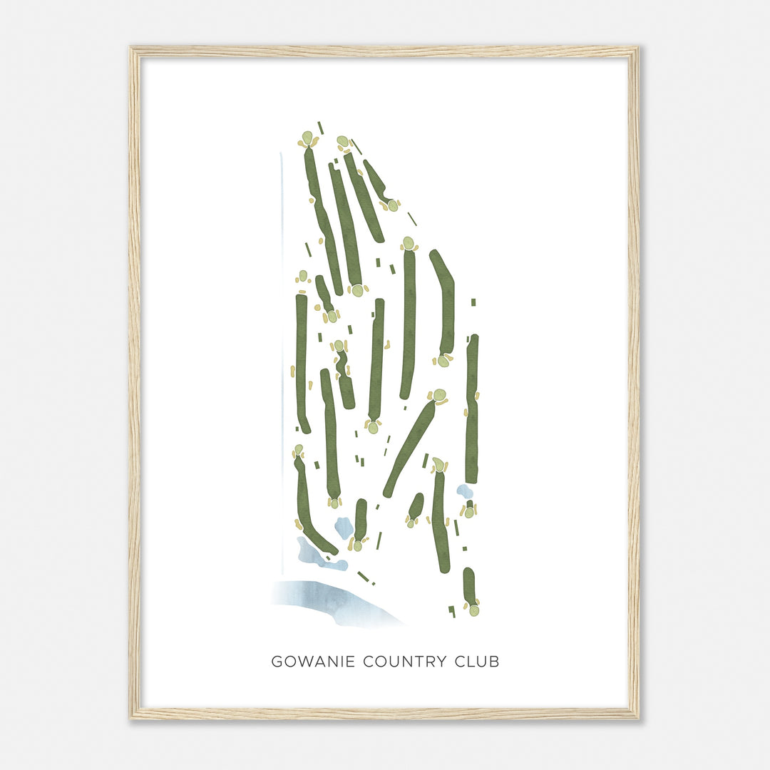Print of Gowanie Country Club Modern Map