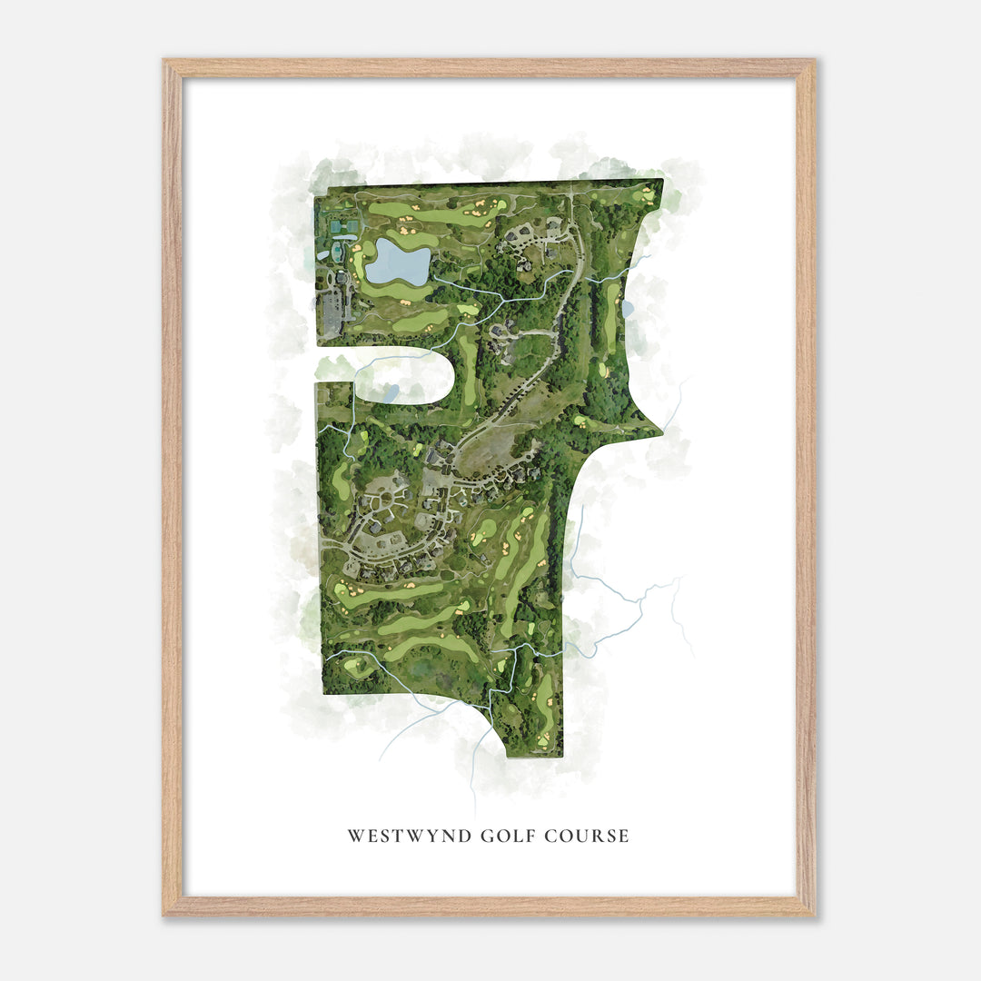 Print of Westwynd Golf Course Classic Map