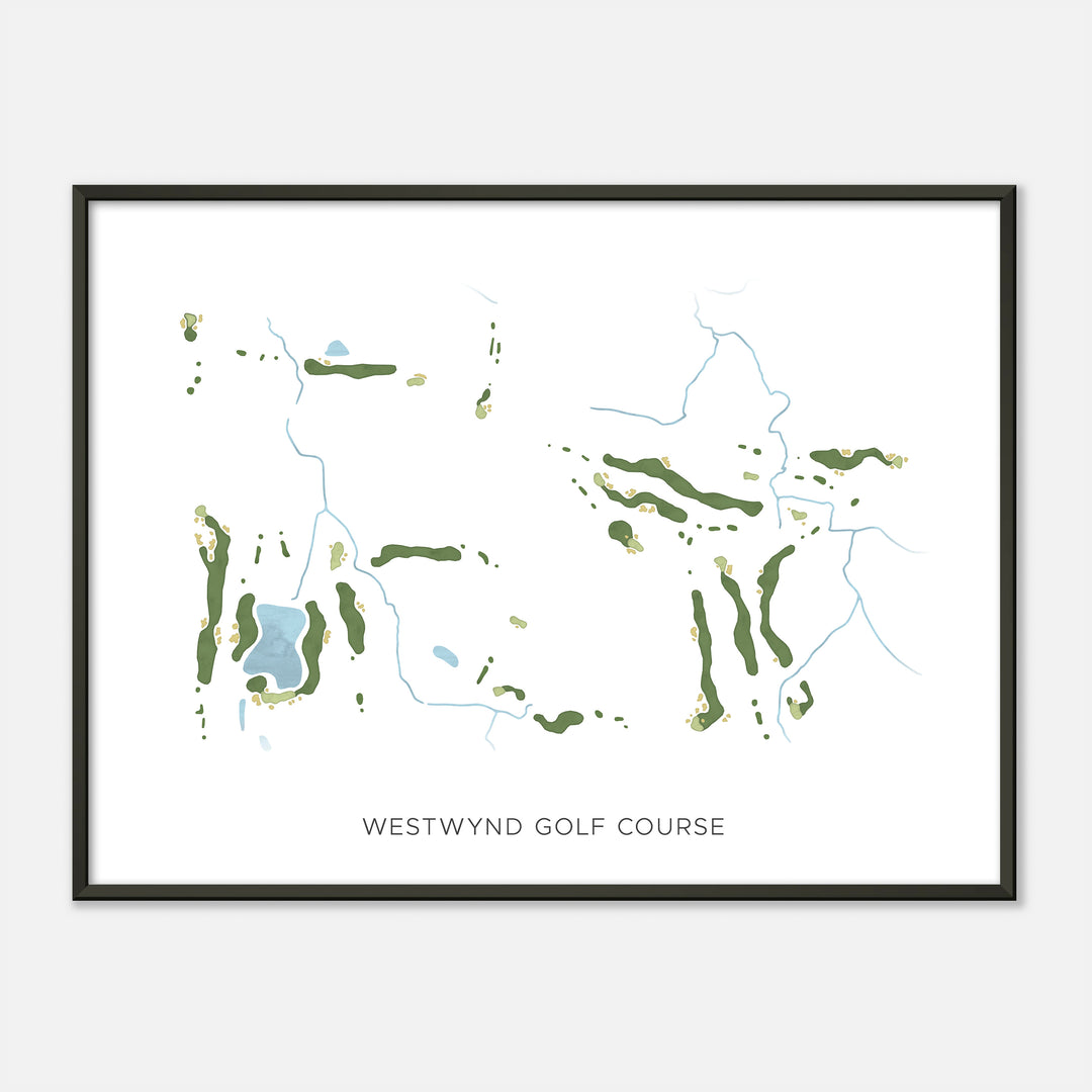 Print of Westwynd Golf Course Modern Map