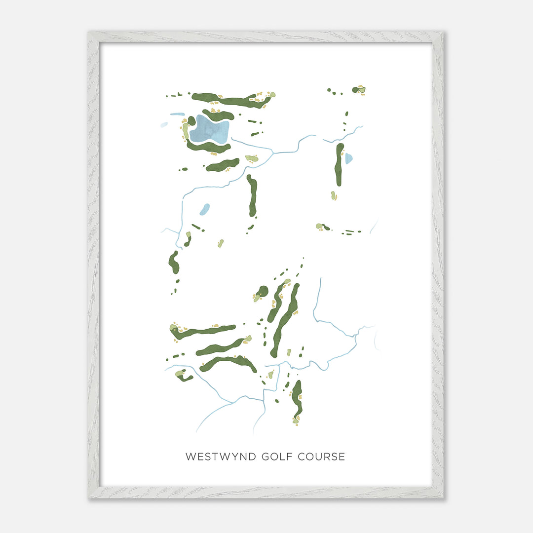 Print of Westwynd Golf Course Modern Map