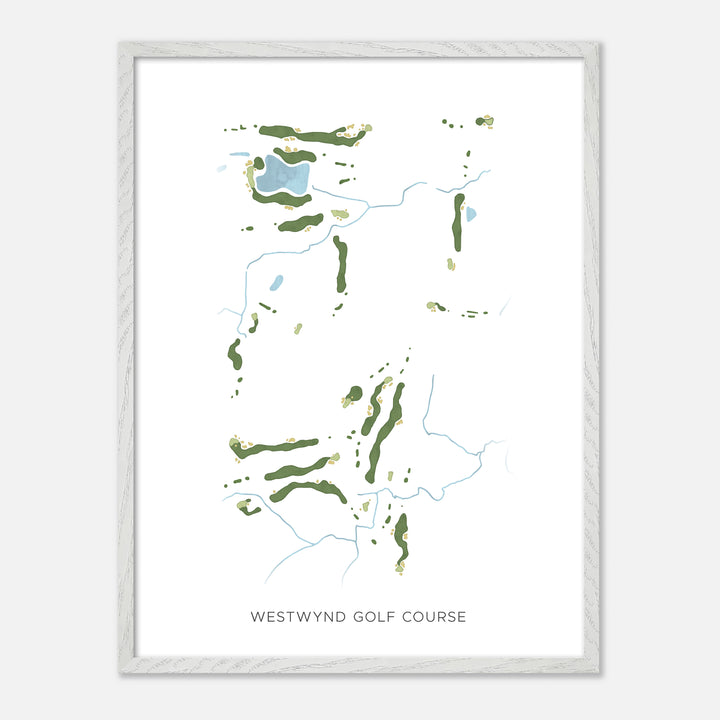 Print of Westwynd Golf Course Modern Map