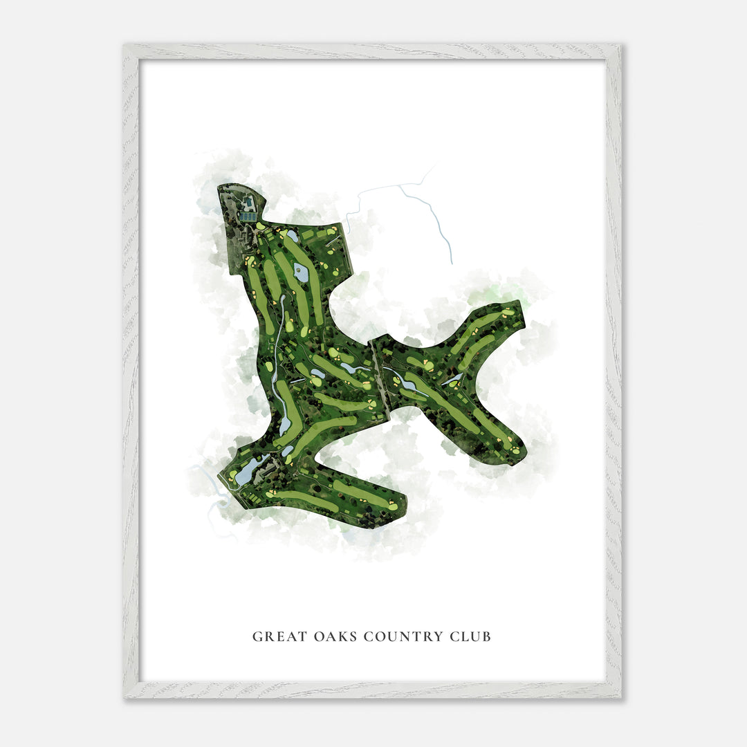 Print of Great Oaks Country Club Classic Map