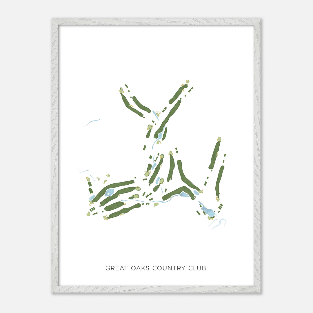 Print of Great Oaks Country Club Modern Map