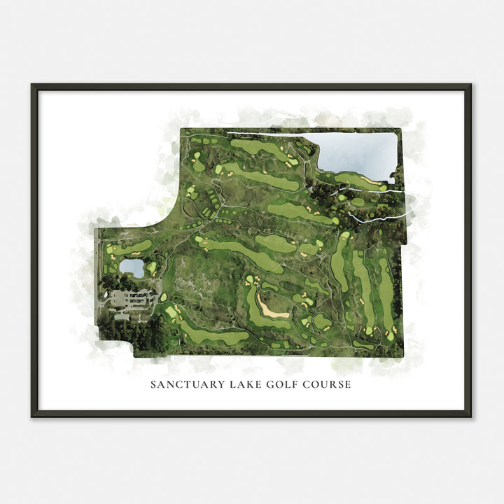 Print of Sanctuary Lake Golf Course Classic Map