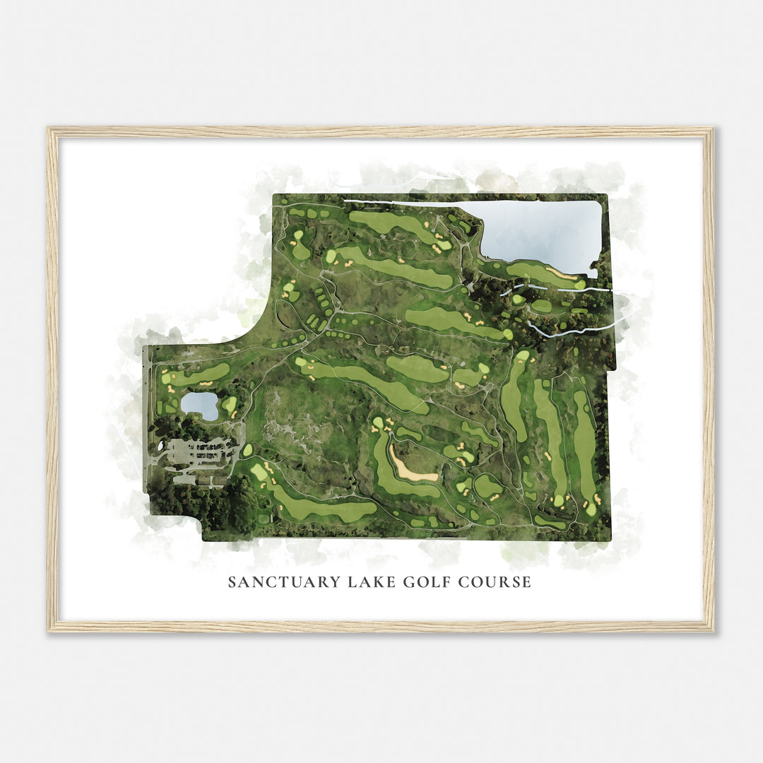 Print of Sanctuary Lake Golf Course Classic Map