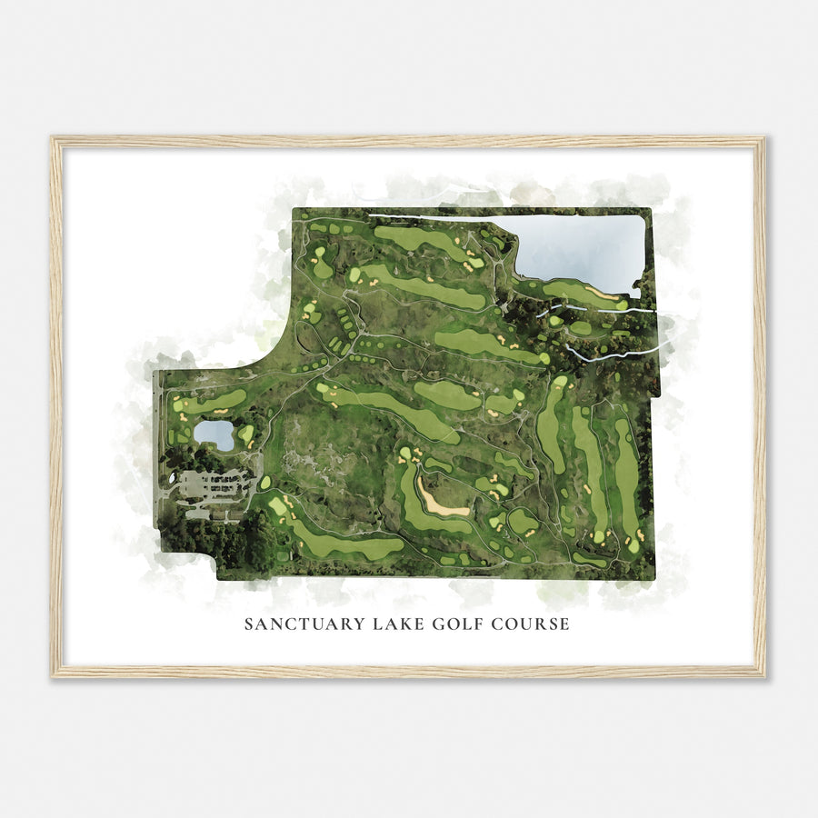 Print of Sanctuary Lake Golf Course Classic Map