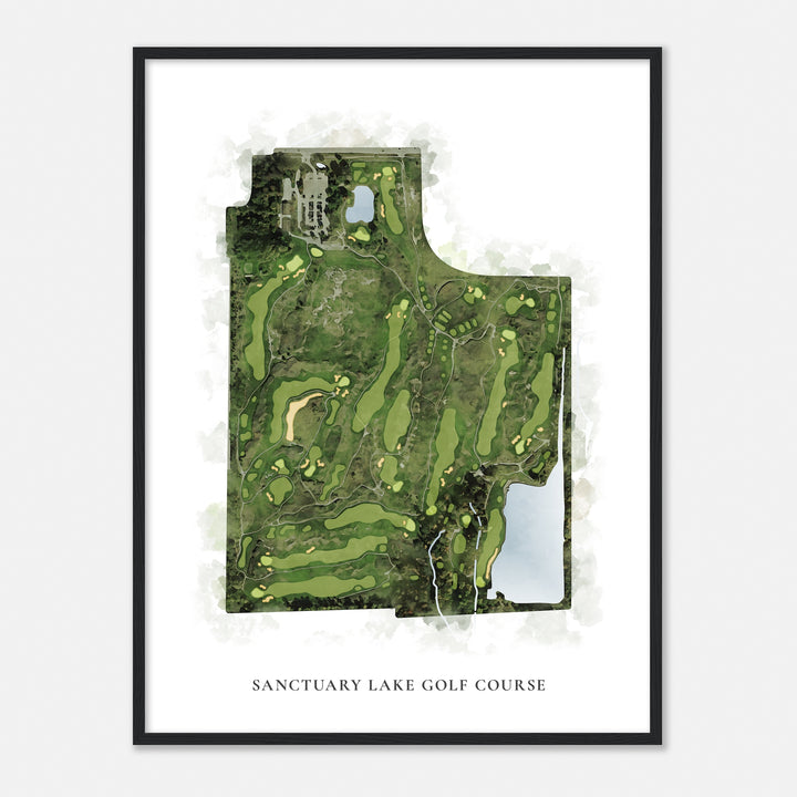 Print of Sanctuary Lake Golf Course Classic Map