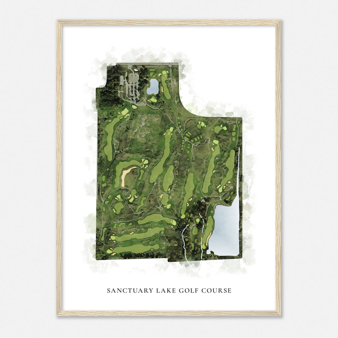 Print of Sanctuary Lake Golf Course Classic Map