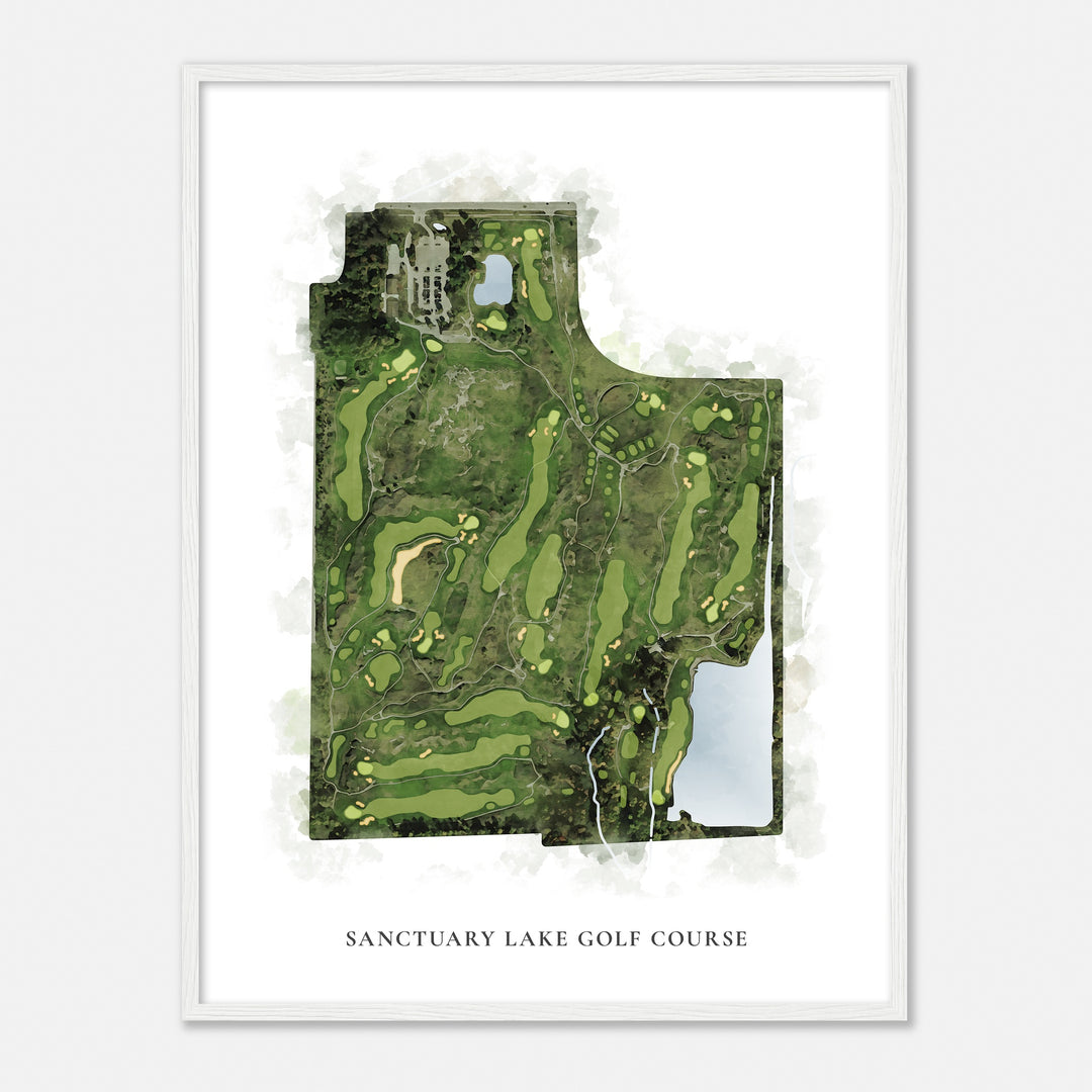 Print of Sanctuary Lake Golf Course Classic Map
