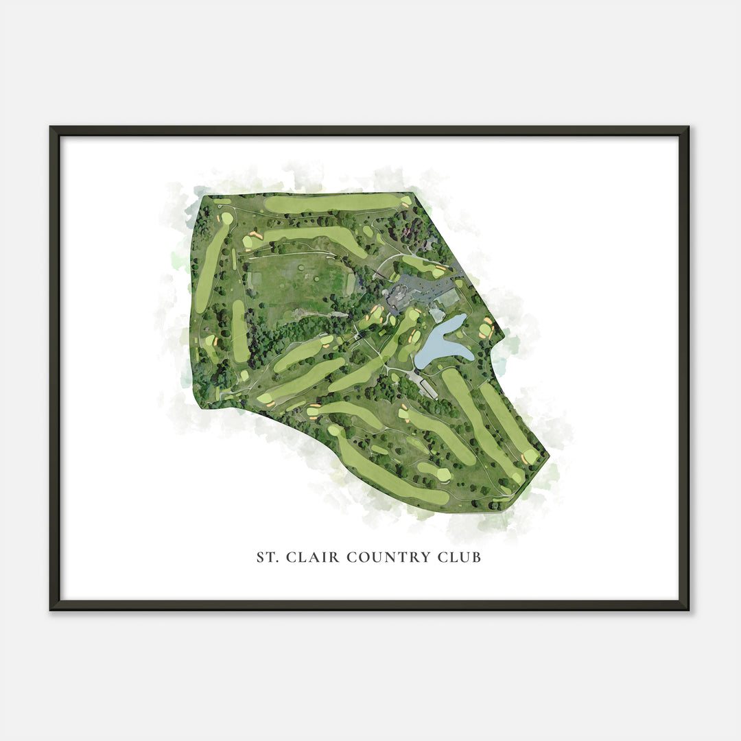 Print of St. Clair Country Club Classic Map