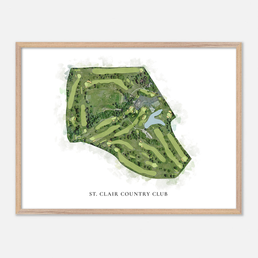 Print of St. Clair Country Club Classic Map