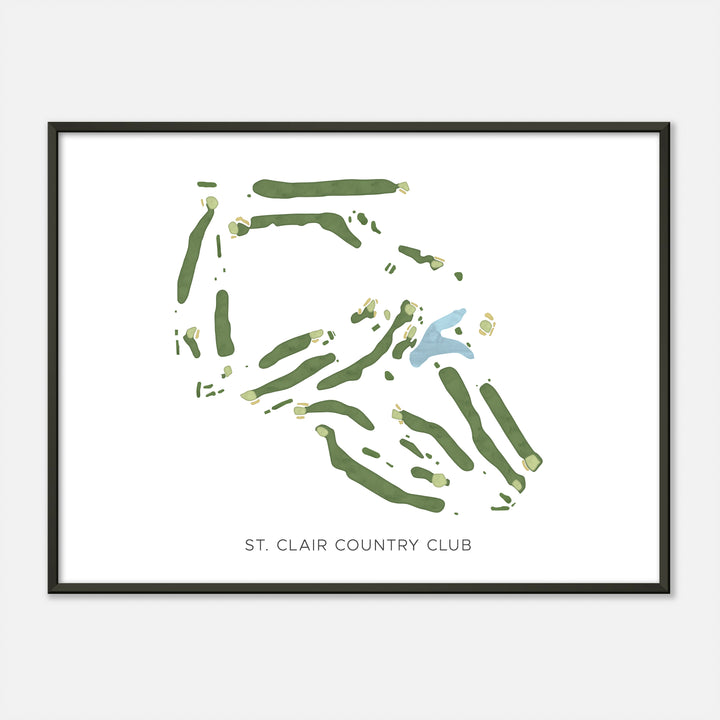 Print of St. Clair Country Club Modern Map